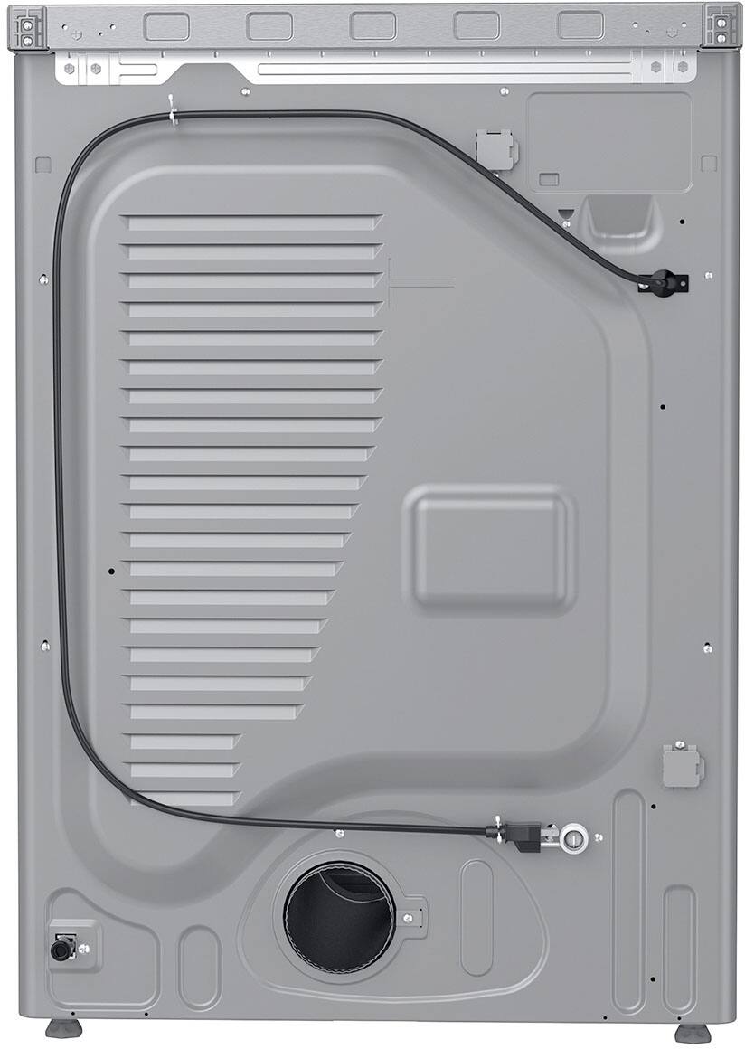 Alt View 15. Samsung - BESPOKE 7.6 Cu. Ft. Stackable Smart Gas Dryer with Steam and AI Optimal Dry - Silver Steel.