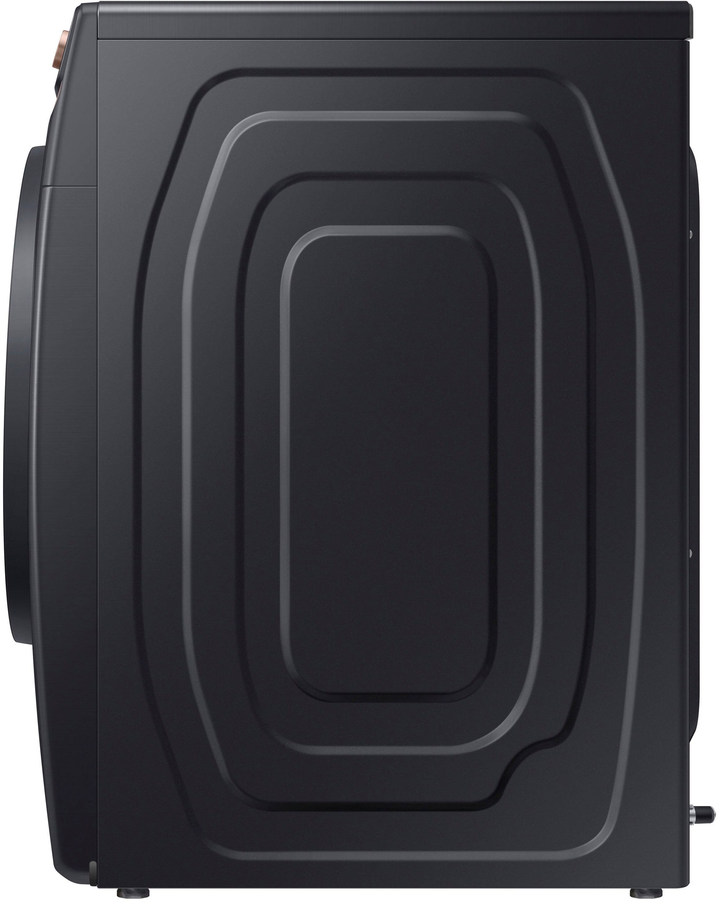 Alt View 14. Samsung - 7.5 Cu. Ft. Stackable Smart Gas Dryer with Steam and Super Speed Dry - Brushed Black.