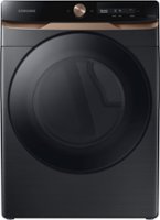 Samsung - 7.5 cu. ft. AI Smart Dial Electric Dryer with Super Speed Dry and MultiControl™ - Brushed Black - Front_Zoom