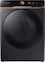 Samsung - 7.5 Cu. Ft. Stackable Smart Electric Dryer with Steam and Super Speed Dry - Brushed Black