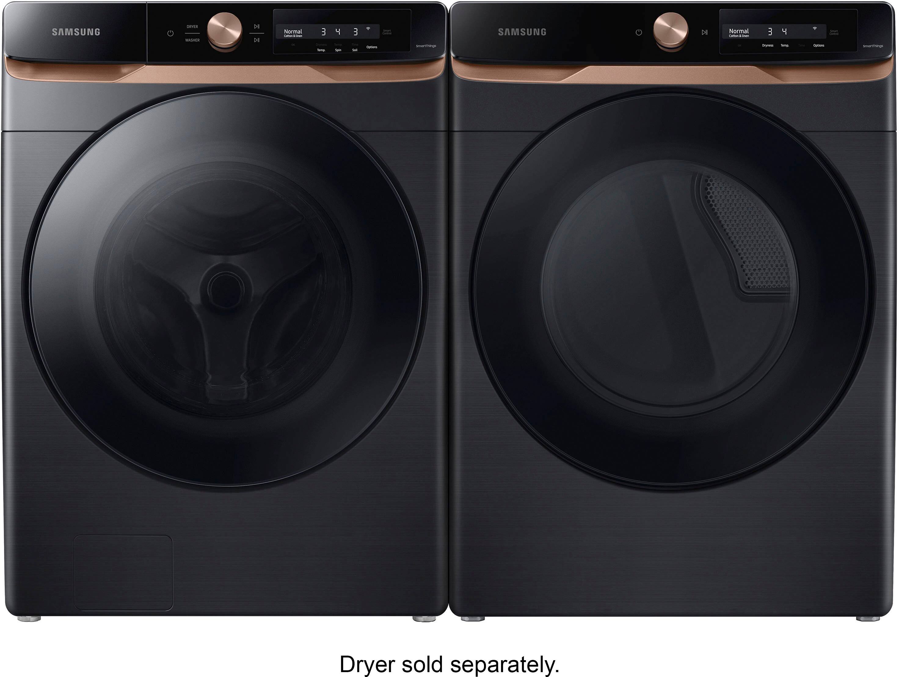 Alt View 15. Samsung - 7.5 Cu. Ft. Stackable Smart Electric Dryer with Steam and Super Speed Dry - Brushed Black.