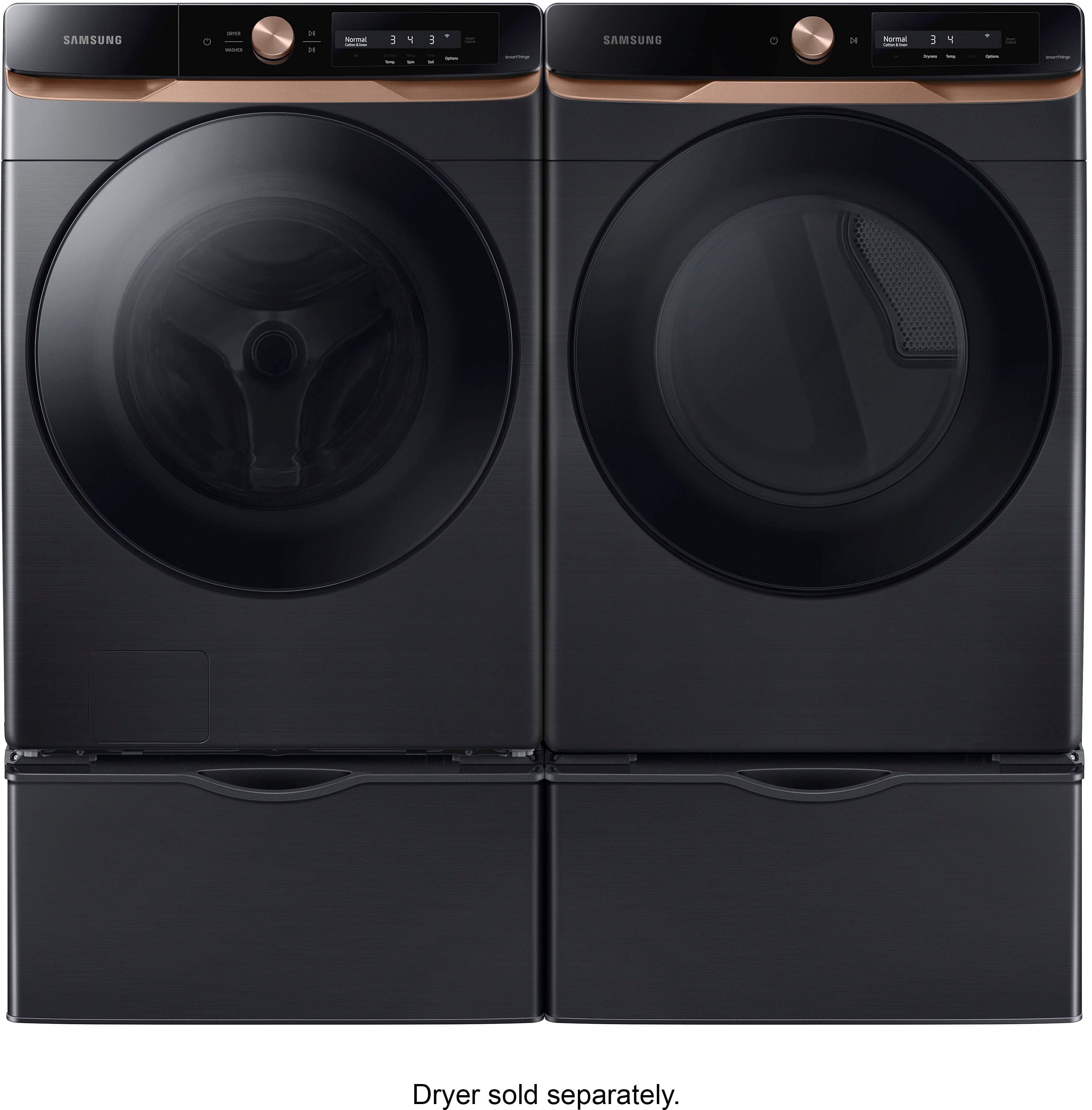 Alt View 16. Samsung - 7.5 Cu. Ft. Stackable Smart Electric Dryer with Steam and Super Speed Dry - Brushed Black.