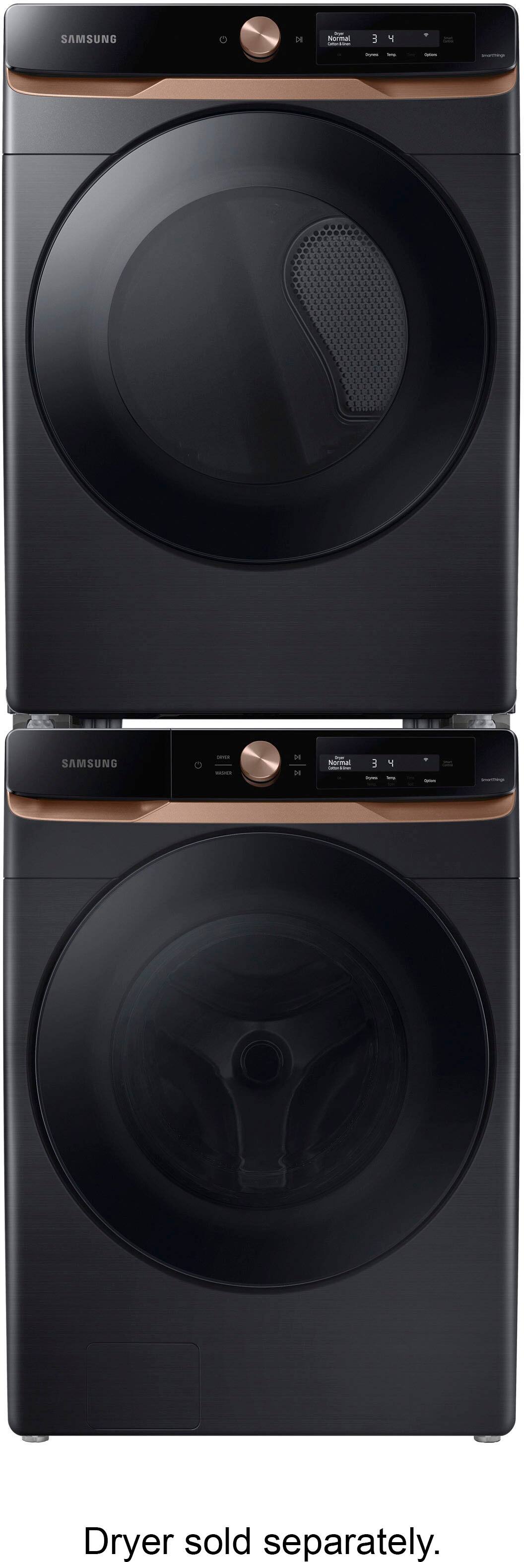 Alt View 17. Samsung - 7.5 Cu. Ft. Stackable Smart Electric Dryer with Steam and Super Speed Dry - Brushed Black.