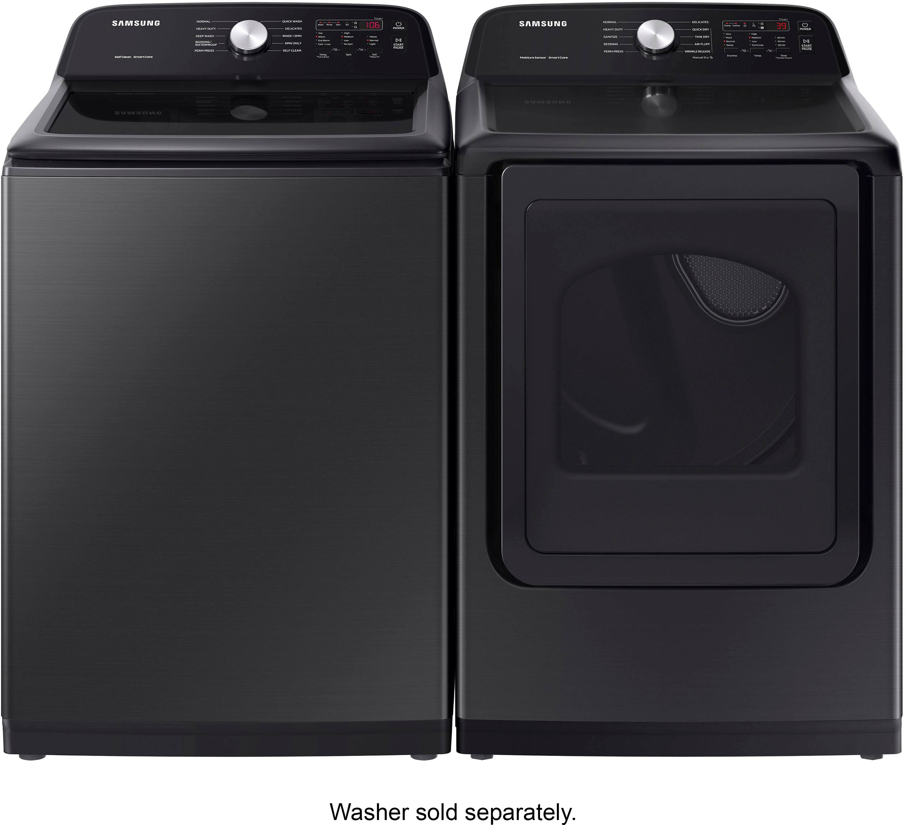 Samsung 7.4 cu. ft. Electric Dryer with Sensor Dry Brushed black