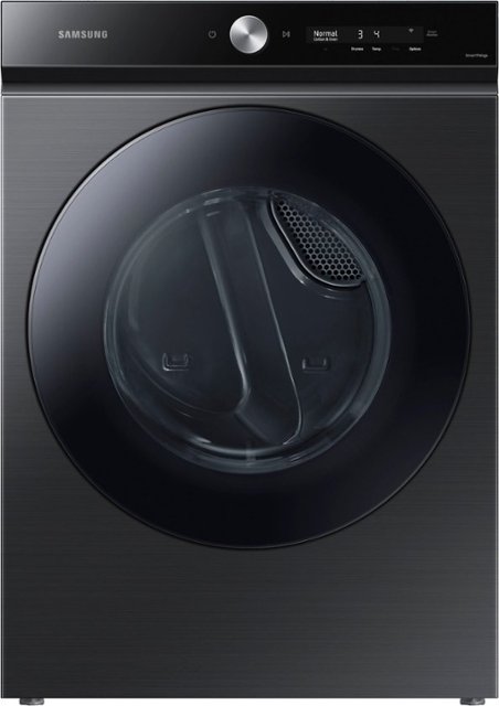 Front Zoom. Samsung - BESPOKE 7.6 Cu. Ft. Stackable Smart Gas Dryer with Steam and Super Speed Dry - Brushed Black.