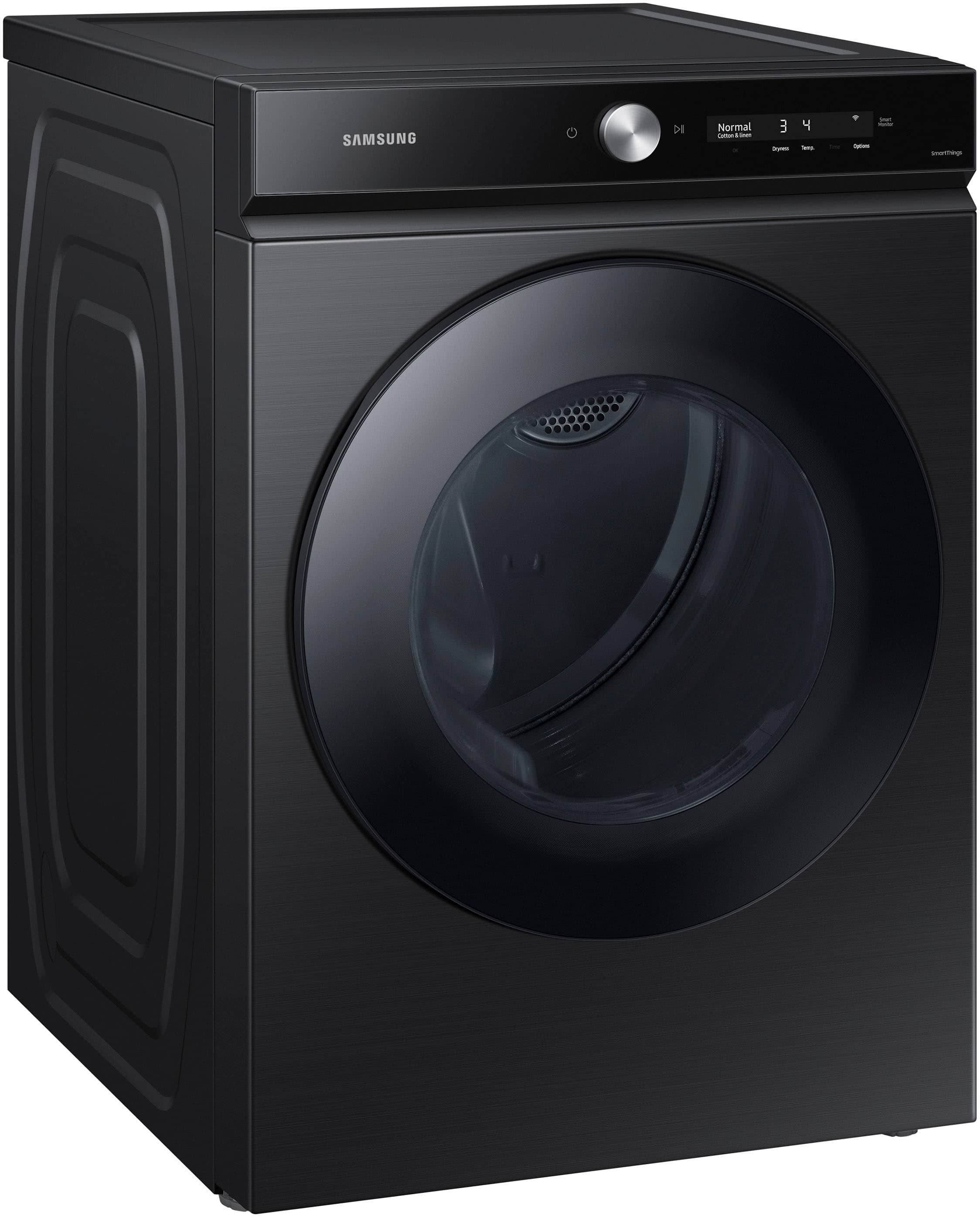Alt View 12. Samsung - BESPOKE 7.6 Cu. Ft. Stackable Smart Gas Dryer with Steam and Super Speed Dry - Brushed Black.