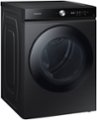 Alt View Zoom 12. Samsung - BESPOKE 7.6 Cu. Ft. Stackable Smart Gas Dryer with Steam and Super Speed Dry - Brushed Black.