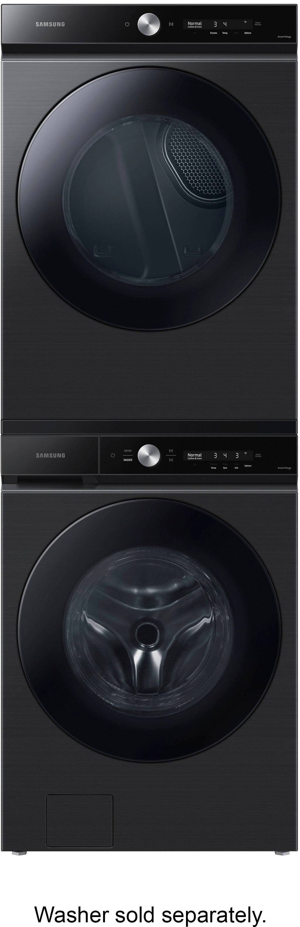 Alt View 18. Samsung - BESPOKE 7.6 Cu. Ft. Stackable Smart Gas Dryer with Steam and Super Speed Dry - Brushed Black.