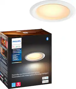 Philips - Hue Bluetooth 4" High Lumen Recessed Downlight - White Ambiance