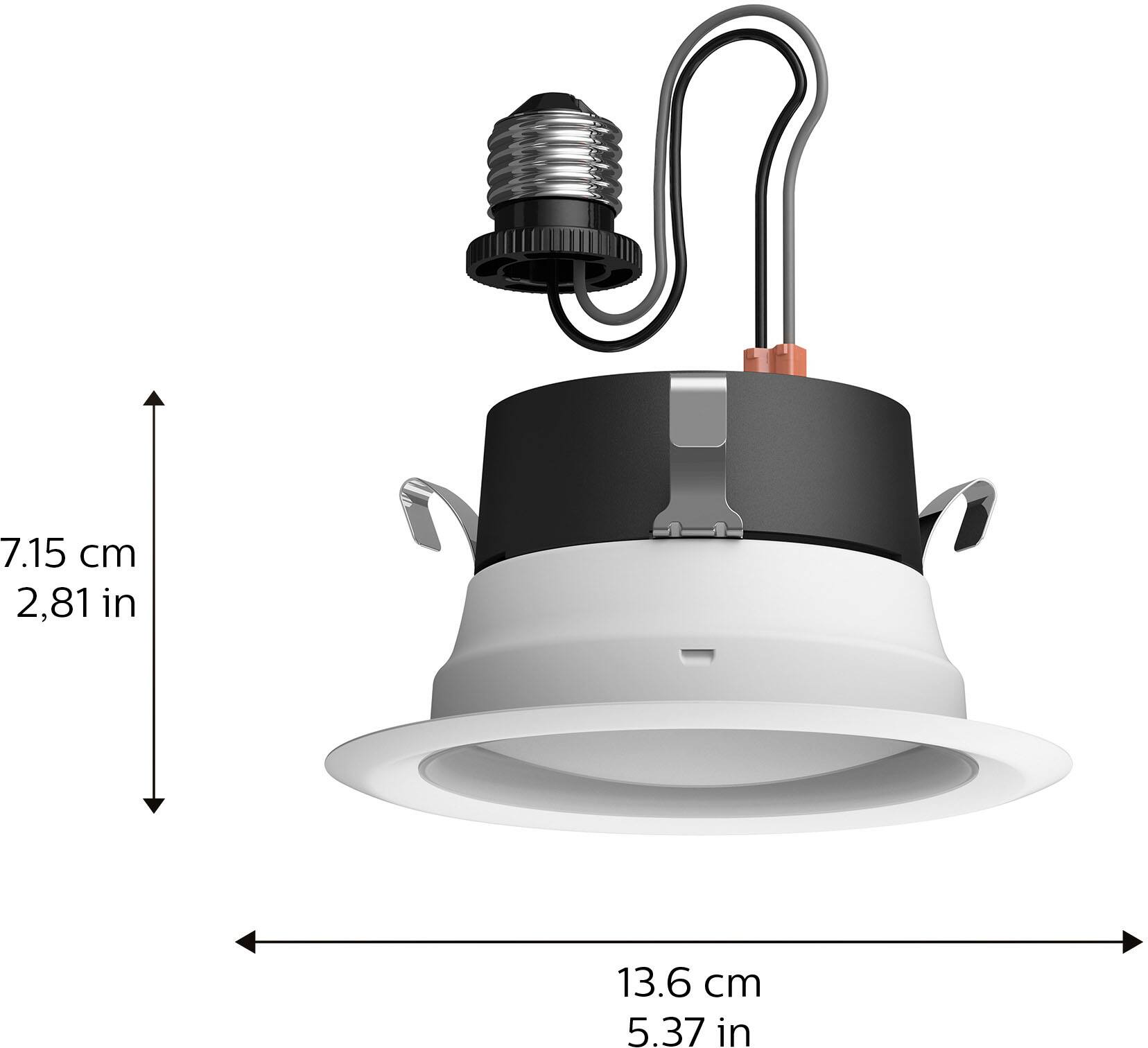 Alt View 12. Philips - Hue Bluetooth 4" High Lumen Recessed Downlight - White Ambiance.