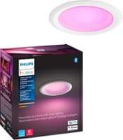 Philips - Hue 4" High Lumen Recessed Downlight - White and Color Ambiance - Front_Zoom