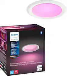 Philips - Hue 4" High Lumen Recessed Downlight - White and Color Ambiance - Front_Zoom