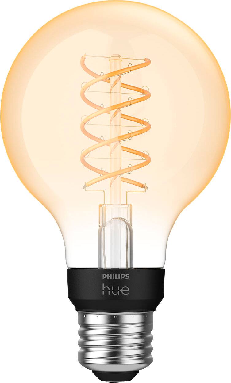 Alt View 11. Philips - Hue Filament G25 60W Bluetooth Smart LED Bulb - White.