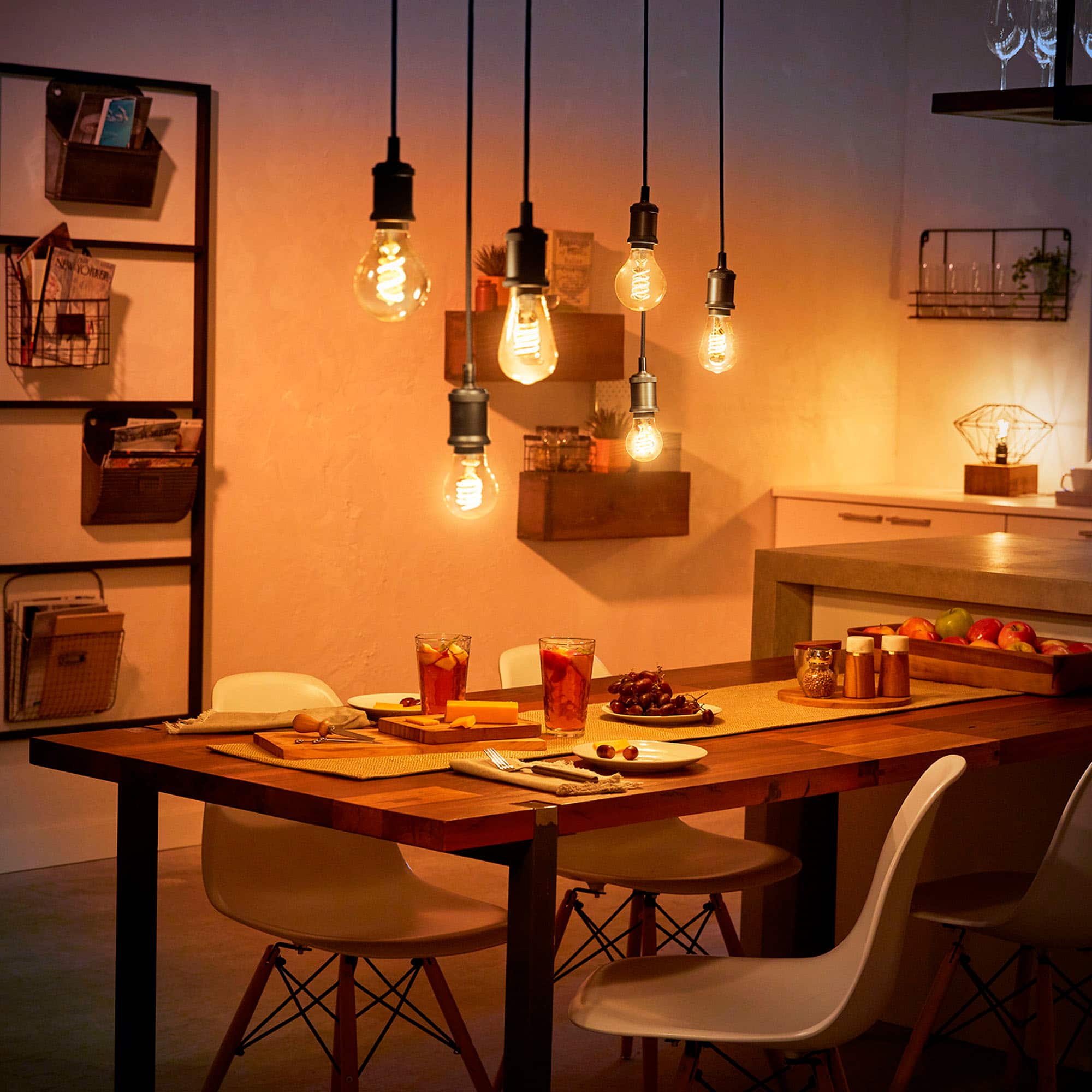 Alt View 13. Philips - Hue Filament A19 Bluetooth 40W Smart LED Bulb - White.