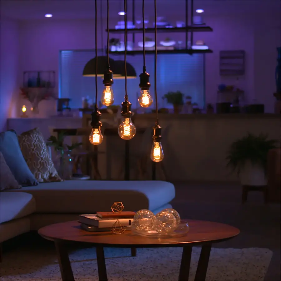 Alt View 17. Philips - Hue Filament A19 Bluetooth 40W Smart LED Bulb - White.