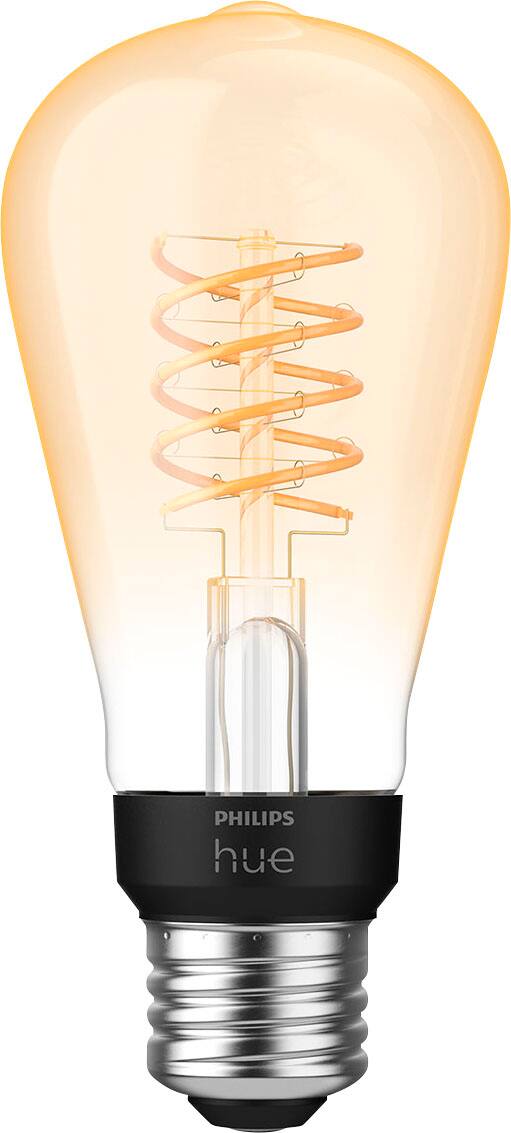 Alt View 11. Philips - Hue Filament ST19 Bluetooth 60W Smart LED Bulb - White.