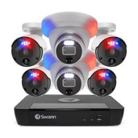 Swann - ProEnforcer 8-Channel, 6-Camera Indoor/Outdoor 12MP Mega HD 2TB NVR Security Surveillance System - White - Front_Zoom