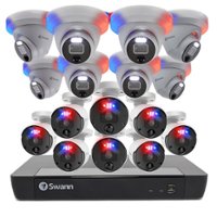 Swann - ProEnforcer 16-Channel, 16-Camera Indoor/Outdoor 4K Ultra HD 2TB NVR Security Surveillance System - White - Front_Zoom