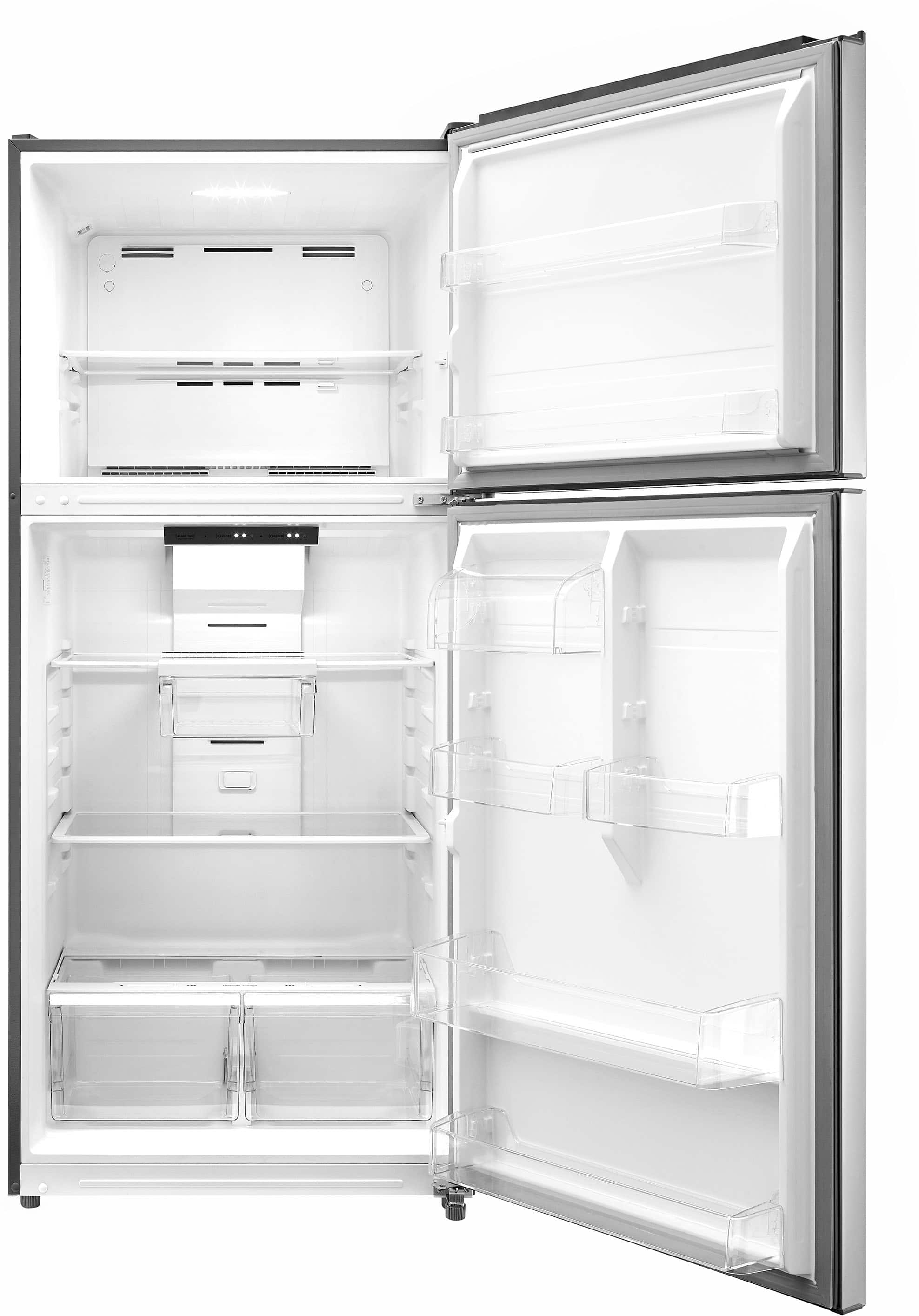 Alt View 1. Insignia™ - 20.5 Cu. Ft. Top-Freezer Refrigerator with ENERGY STAR Certification - Stainless Steel.