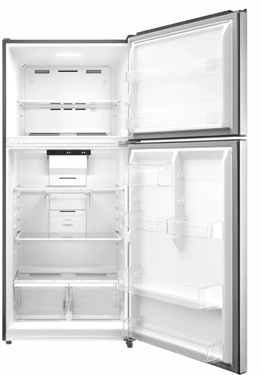 Alt View 1. Insignia™ - 20.5 Cu. Ft. Top-Freezer Refrigerator with ENERGY STAR Certification - Stainless Steel.