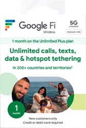 Google Fi Wireless Unlimited Plus Talk/Text/Data SIM Kit - 1 Month - Front_Zoom