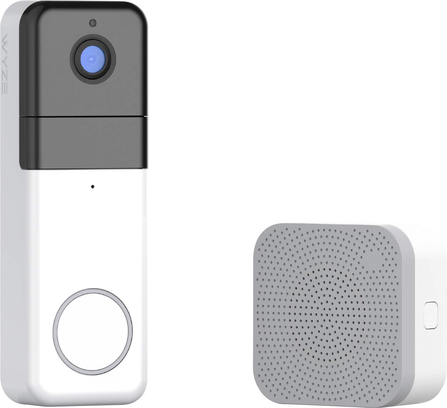 Wyze - Battery Video Doorbell Camera Pro - White/Grey - Front_Zoom