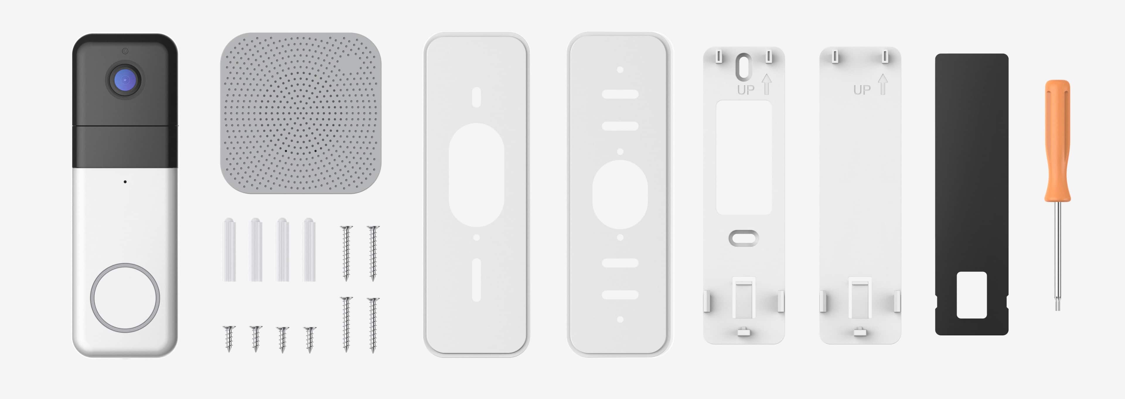 Alt View 13. Wyze - Battery Video Doorbell Camera Pro - White.