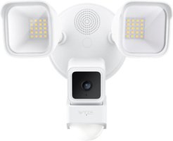 Wyze Wired Outdoor Wi-Fi Floodlight Home Security Camera - White - Front_Zoom