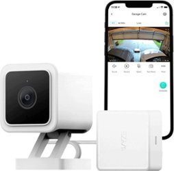Wyze - Indoor/Outdoor Wireless 1080p HD Smart Garage Door Opener and Security Camera - White - Front_Zoom