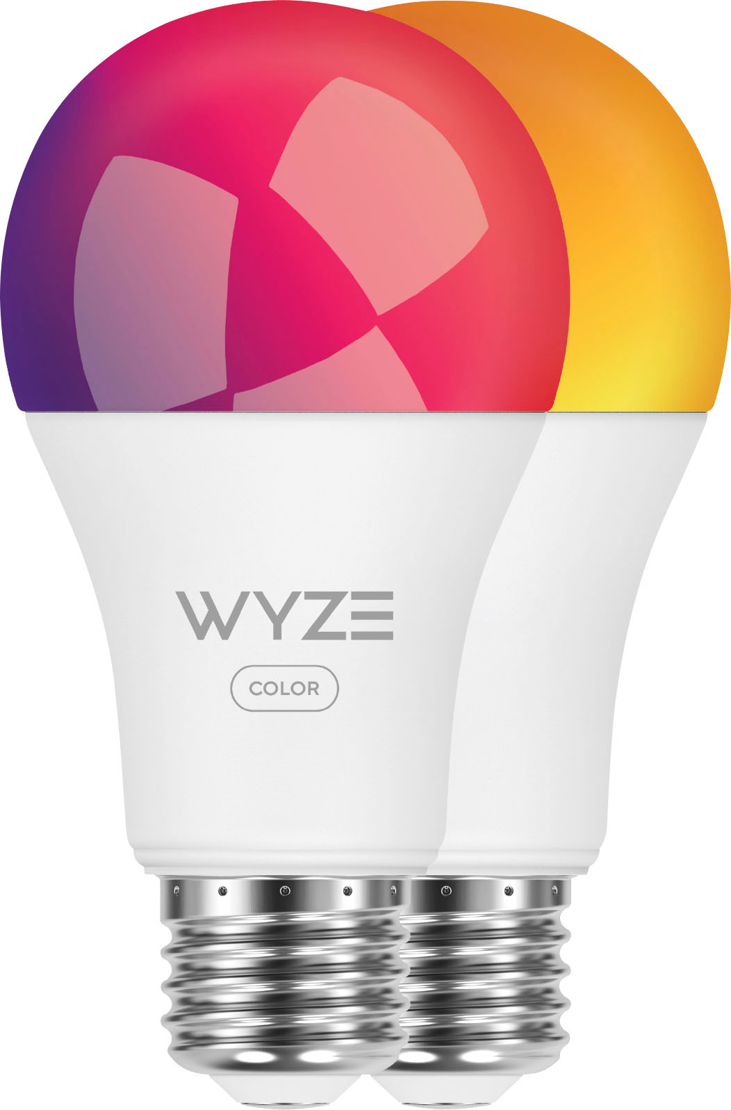 Wyze Bulb Color, 1100 Lumen WiFi RGB and Tunable White A19 Smart Bulb,  Works with Alexa and Google Assistant, Two-Pack