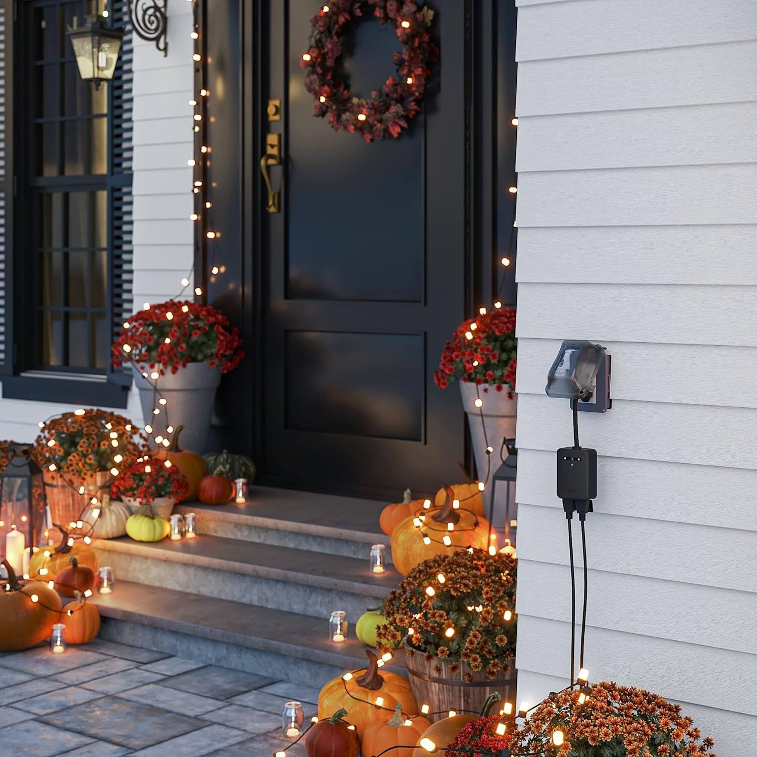 Wyze Outdoor WiFi Smart Plug with Dual Outlets, Energy Monitoring, IP64