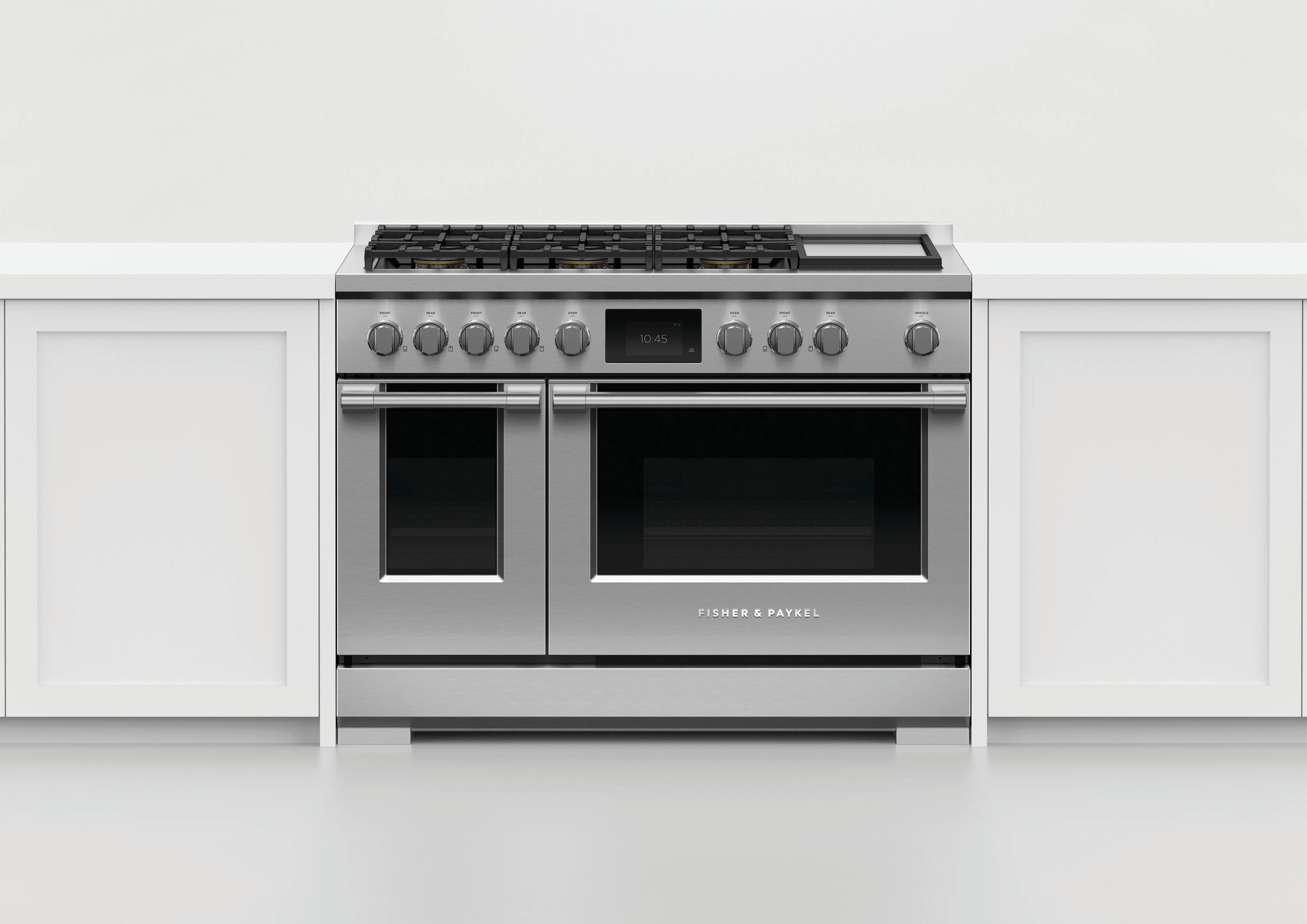 Alt View 13. Fisher & Paykel - Professional 6.9 Cu. Ft. Built-in Double Oven Dual Fuel 6 Burner with Griddle and Self-Cleaning LPG - Black.