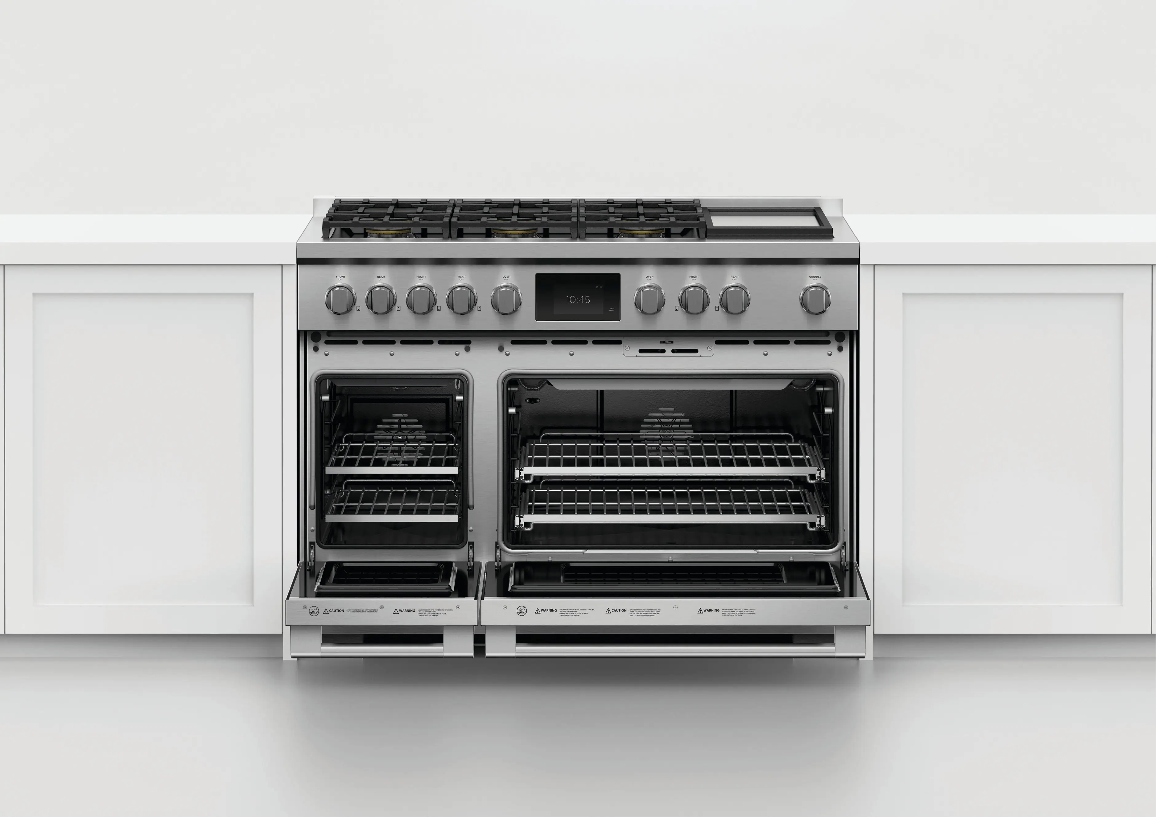 Alt View 14. Fisher & Paykel - Professional 6.9 Cu. Ft. Built-in Double Oven Dual Fuel 6 Burner with Griddle and Self-Cleaning LPG - Black.