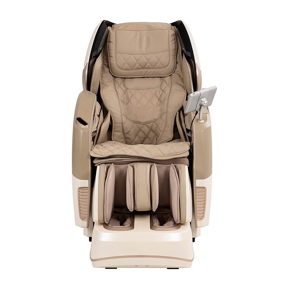 Angle View: Osaki - Pro Maestro 4D LE SL-Track Massage Chair - Beige with Rose Gold Trim