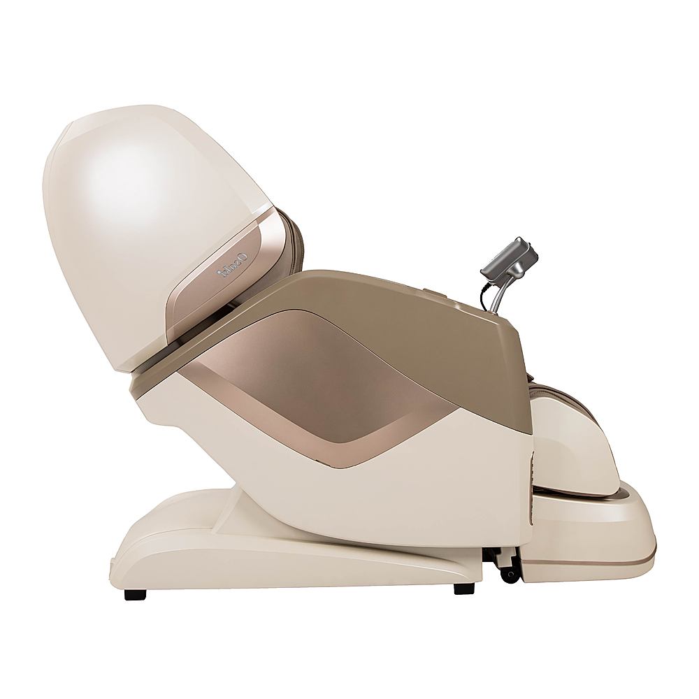 Left View: Osaki - Pro Maestro 4D LE SL-Track Massage Chair - Beige with Rose Gold Trim