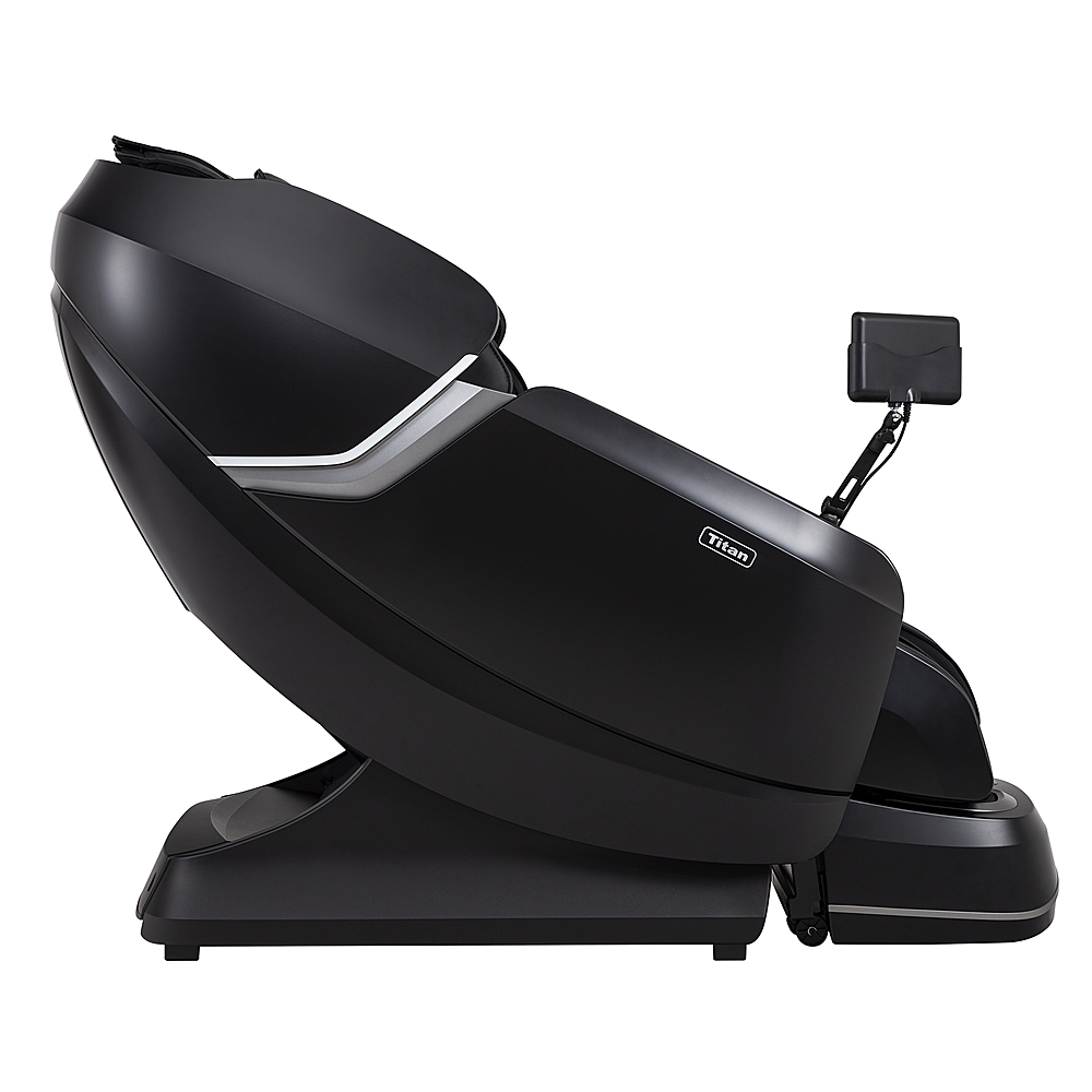 Left View: Titan - Pro Vigor 4D Massage Chair - Black