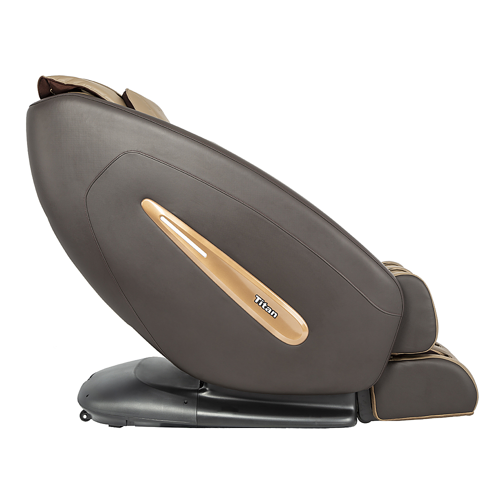 Left View: Titan - Pro Commander 3D Massage Chair - Brown