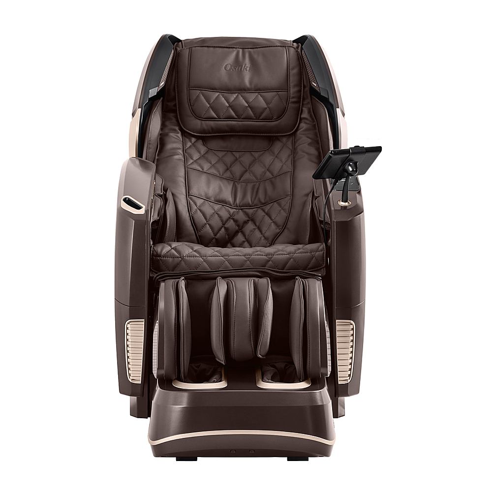 Angle View: Osaki - Pro Maestro 4D LE SL-Track Massage Chair - Brown with Gold Trim