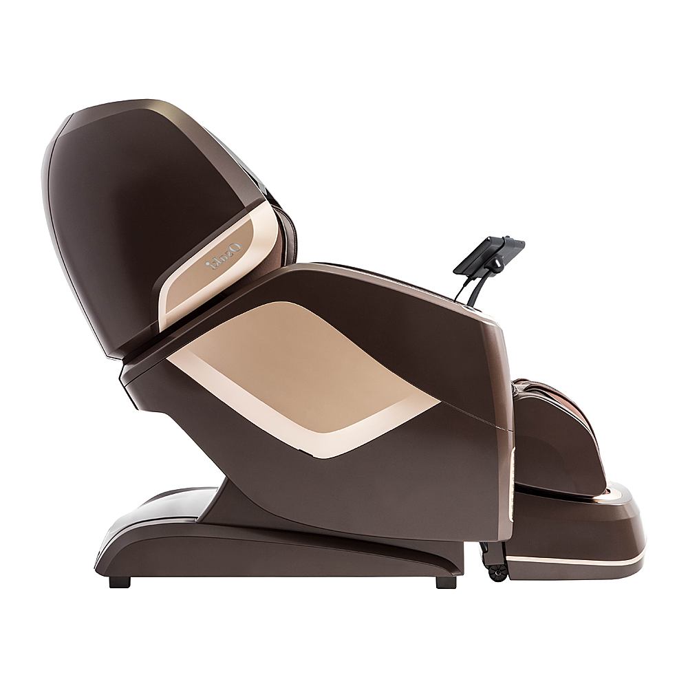 Left View: Osaki - Pro Maestro 4D LE SL-Track Massage Chair - Brown with Gold Trim