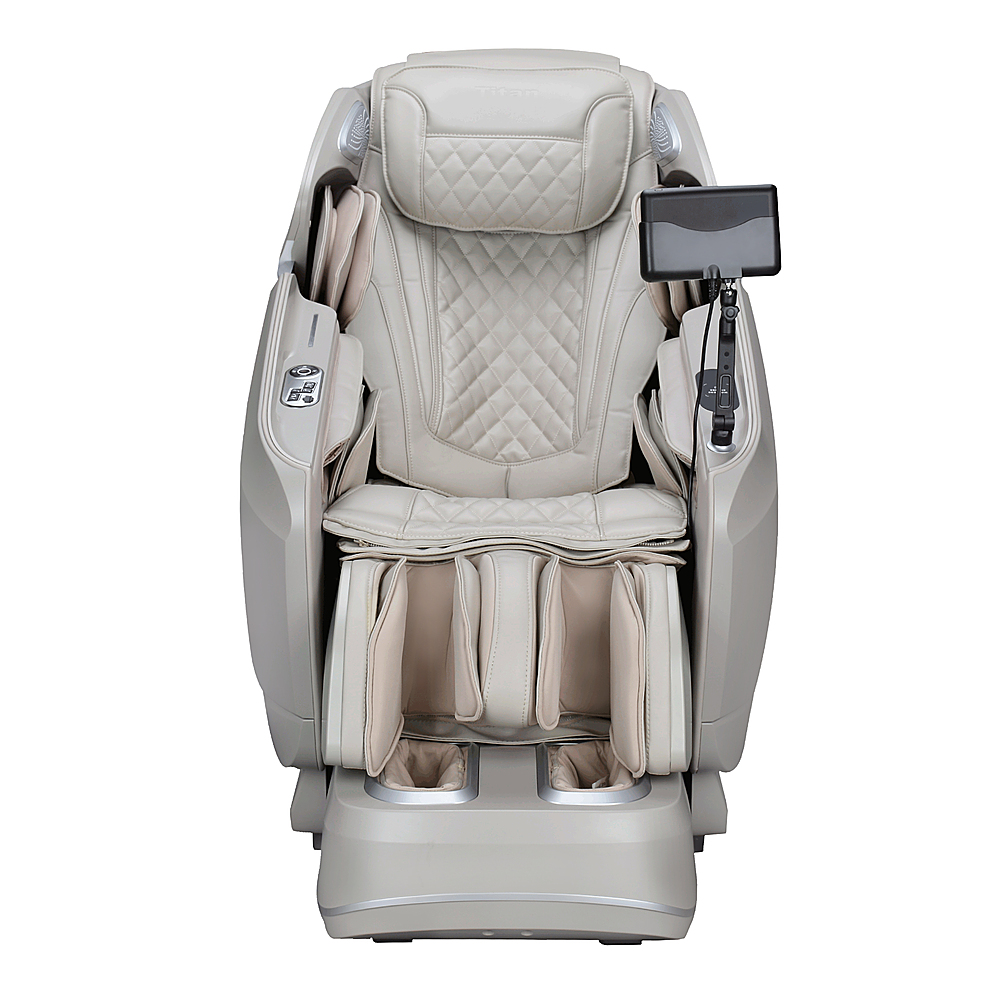 Angle View: Titan - Pro Vigor 4D Massage Chair - Taupe