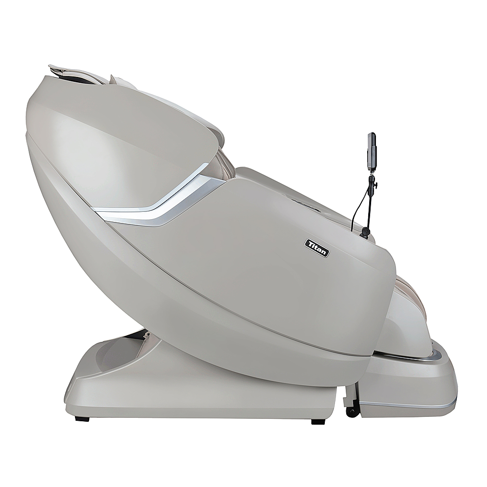 Left View: Titan - Pro Vigor 4D Massage Chair - Taupe