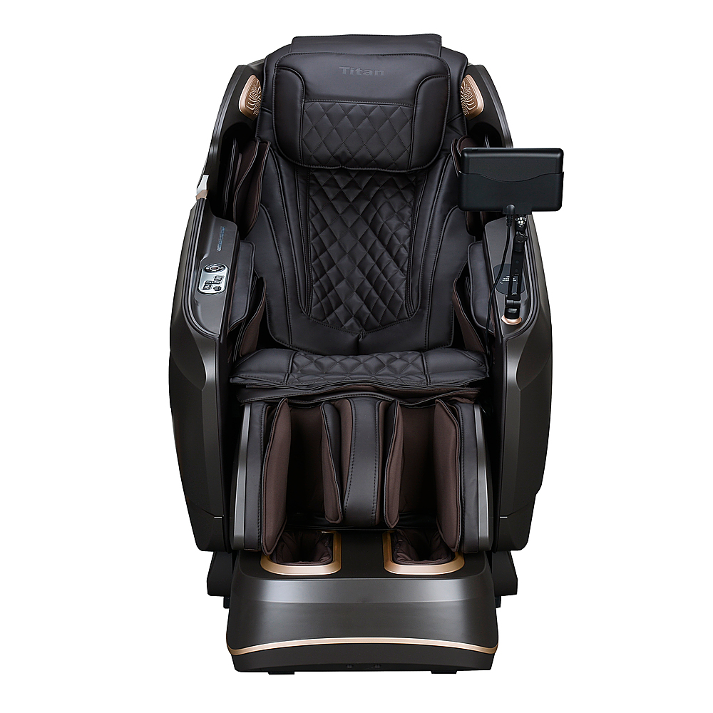 Angle View: Titan - Pro Vigor 4D Massage Chair - Brown