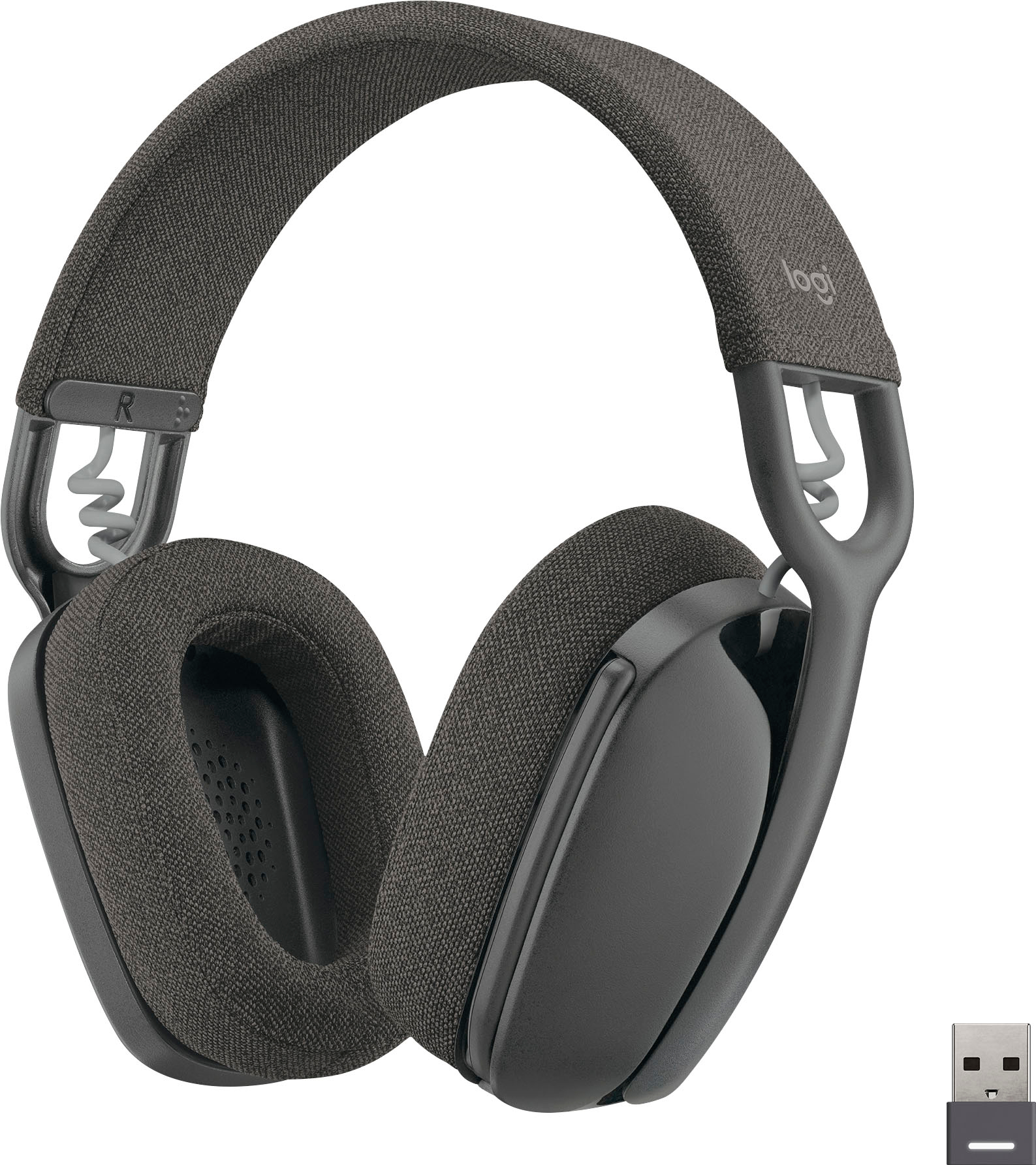 Logitech Vibe 125 Wireless Over-the-Ear Headphones with Noise-Canceling Microphone Graphite 981-001166 - Best Buy