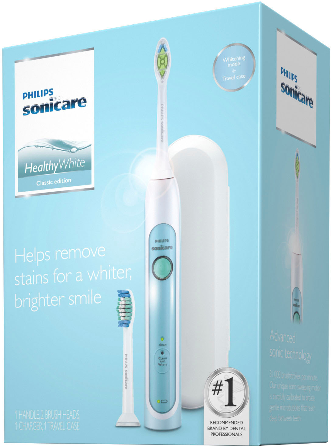 Zoom in on Alt View Zoom 21. Philips Sonicare HX6712/66 HealthyWhite Classic Edition Rechargeable Electric Toothbrush - Blue.