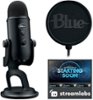 Logitech - Blue Yeti Game Streaming USB Condenser Microphone Kit with Blue VO!CE, Exclusive Streamlabs Themes, Custom Pop Filter