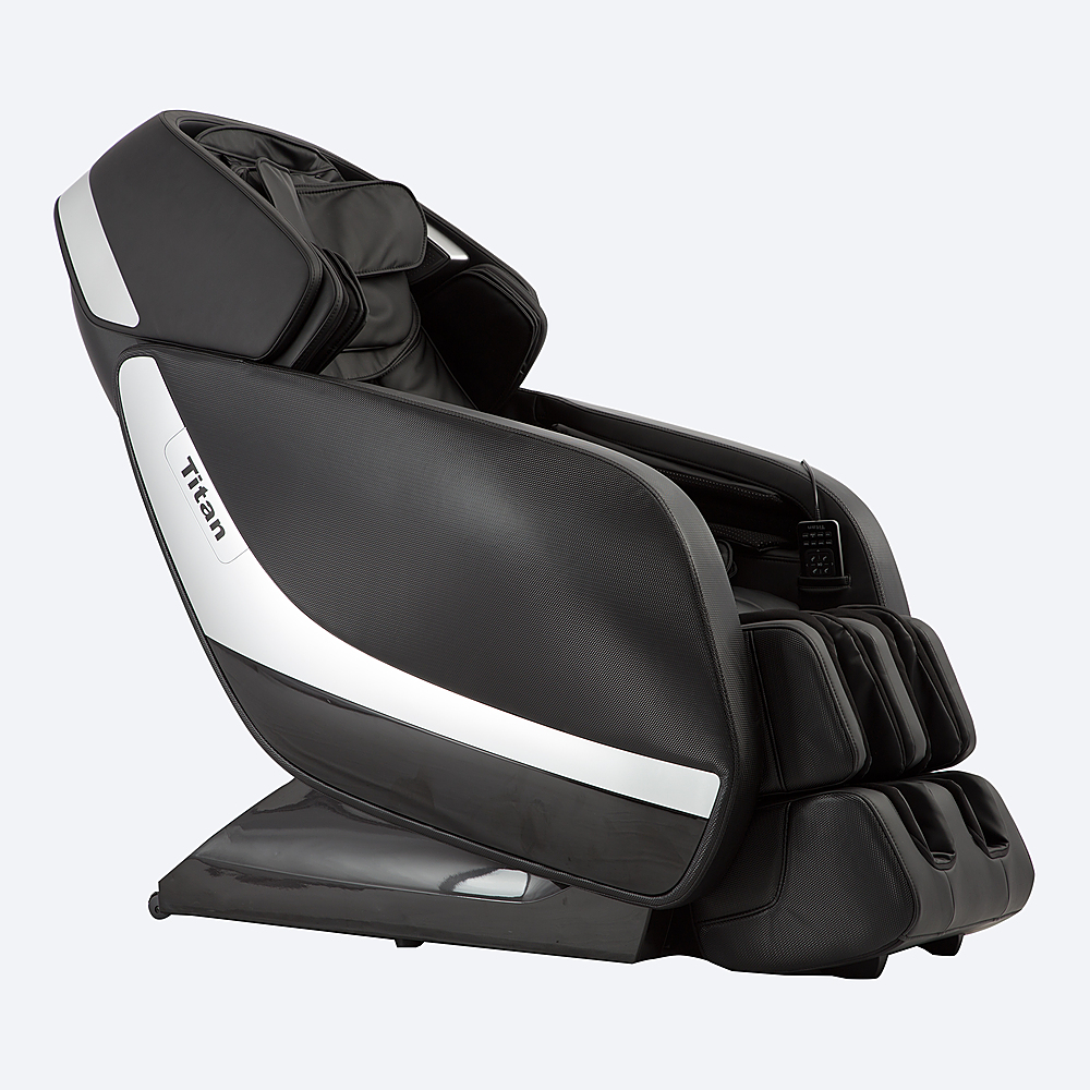 Left View: Titan - Pro Jupiter XL Oversized Massage Chair - Black