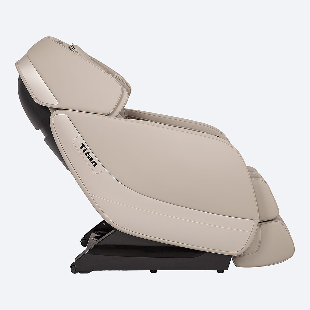 Left View: Titan - Pro Jupiter XL Oversized Massage Chair - Taupe