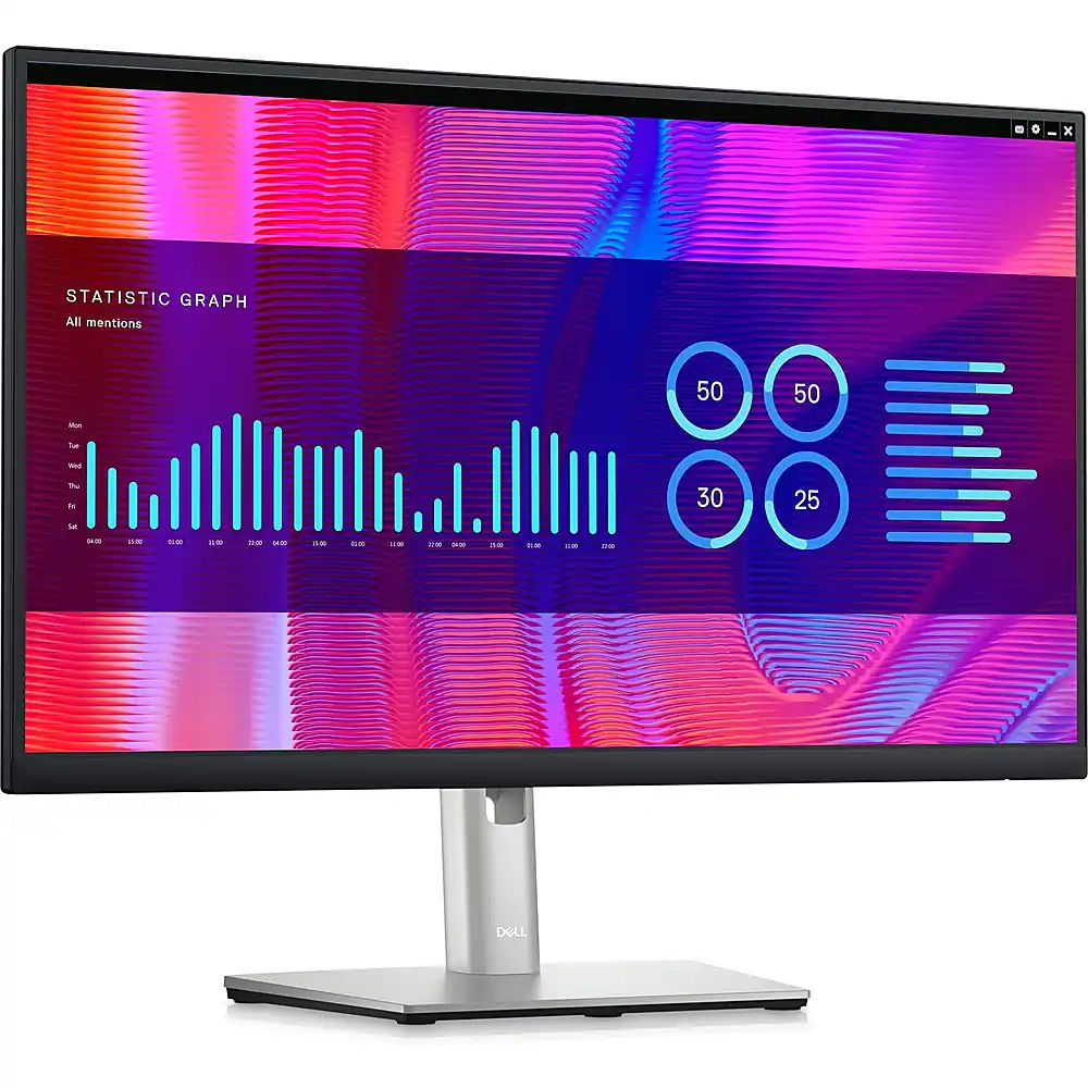 Dell - 23.8" LCD Monitor (DisplayPort, USB, HDMI) - Black/Silver