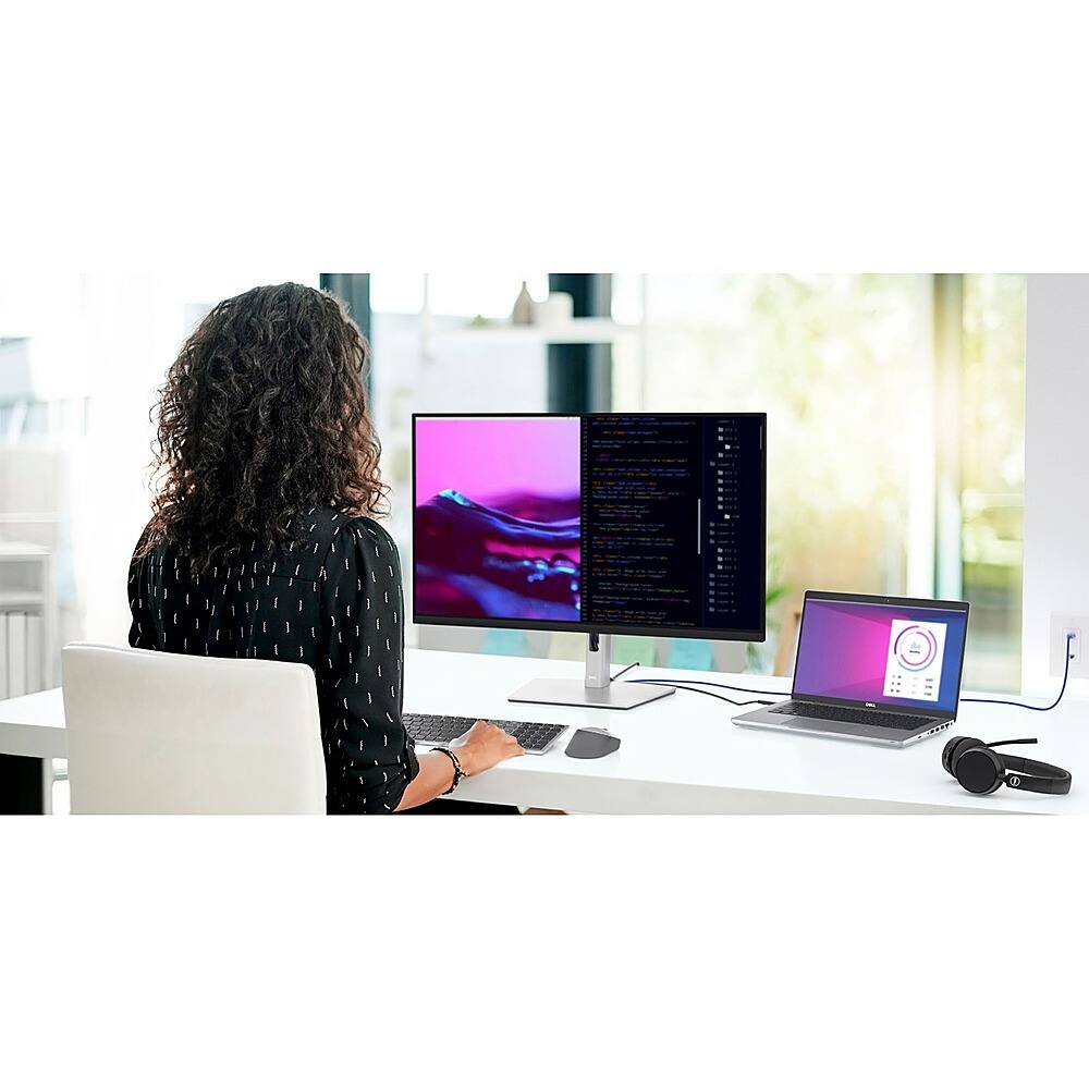 Alt View 30. Dell - 23.8" LCD Monitor (DisplayPort, USB, HDMI) - Black, Silver.