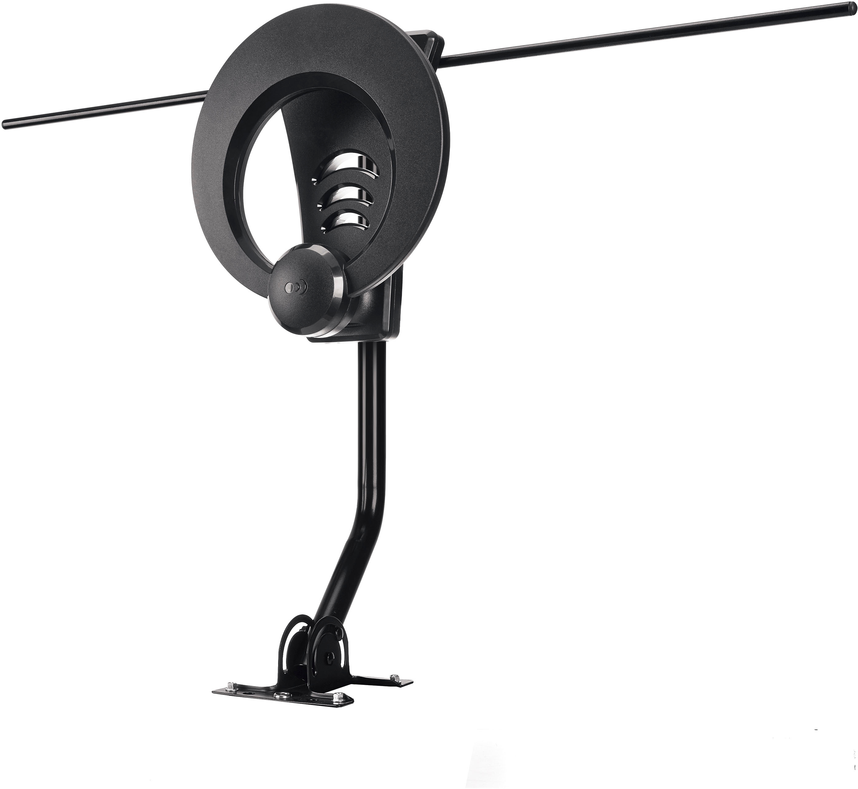 Angle View: Antennas Direct - ClearStream 1MAX Indoor/Outdoor UHF/VHF HDTV Antenna with Mast - Black